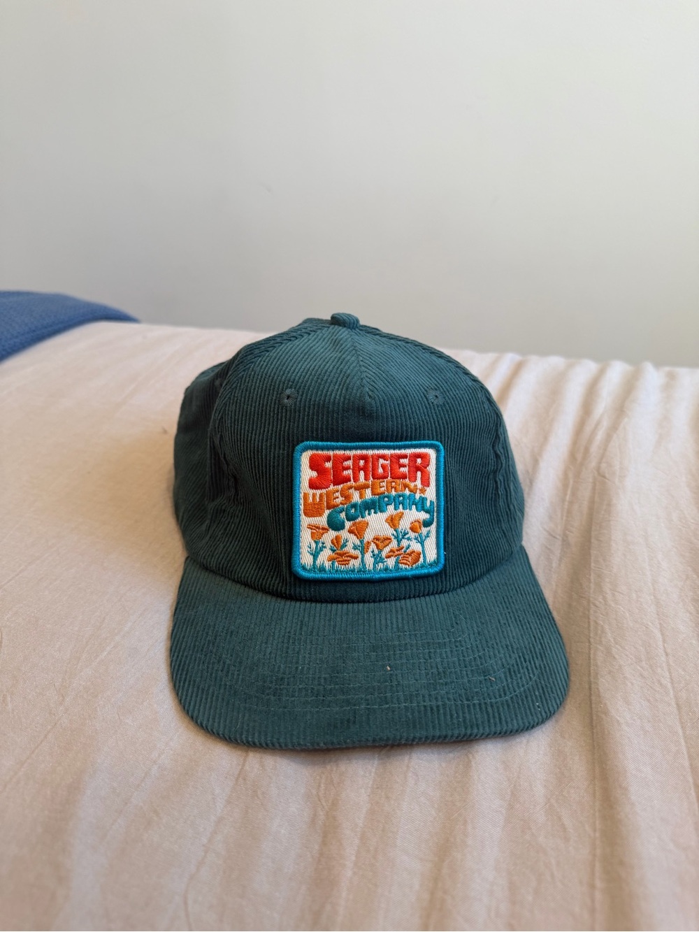 Seager Western Company Teal Corduroy Cap